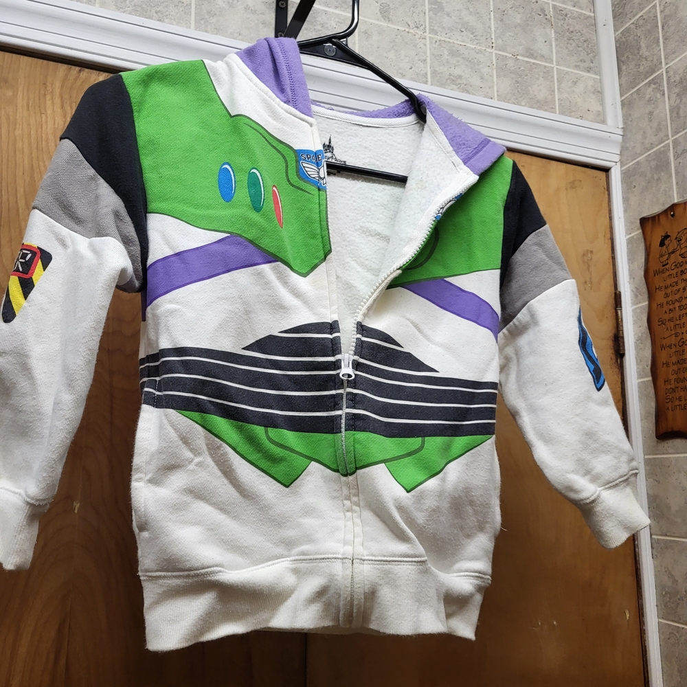 Disney Buzz Lightyear Kids Hoodie - Green, White, Black, Purple